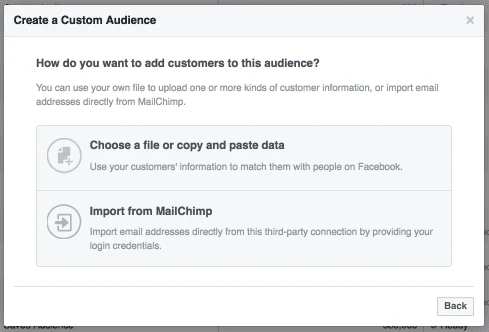 Screenshot showing how to automate sales outreach using Facebook custom audiences
