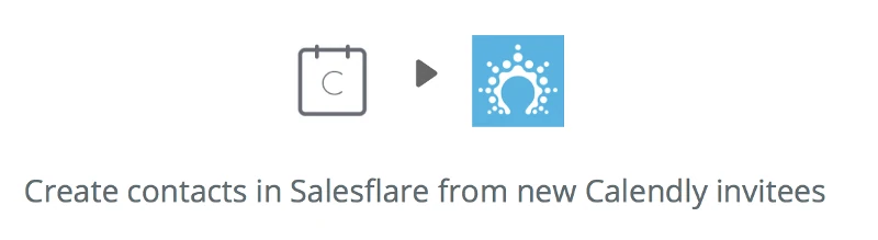بطاقة وصفة Zapier: إنشاء جهات اتصال في Salesflare من المدعوين الجدد عبر Calendly