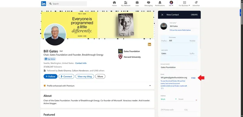 välja ett CRM-system med rätt integrationer, till exempel LinkedIn