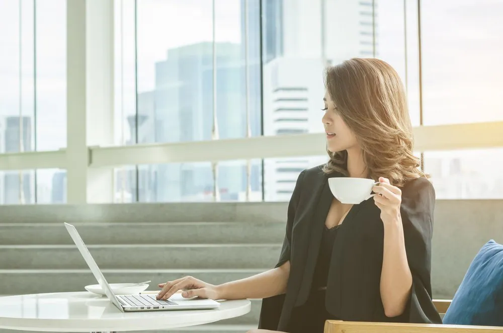 A business woman booking sales meetings like a pro