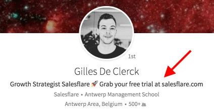 Screenshot showing how to automate sales outreach using a linkedin profile title