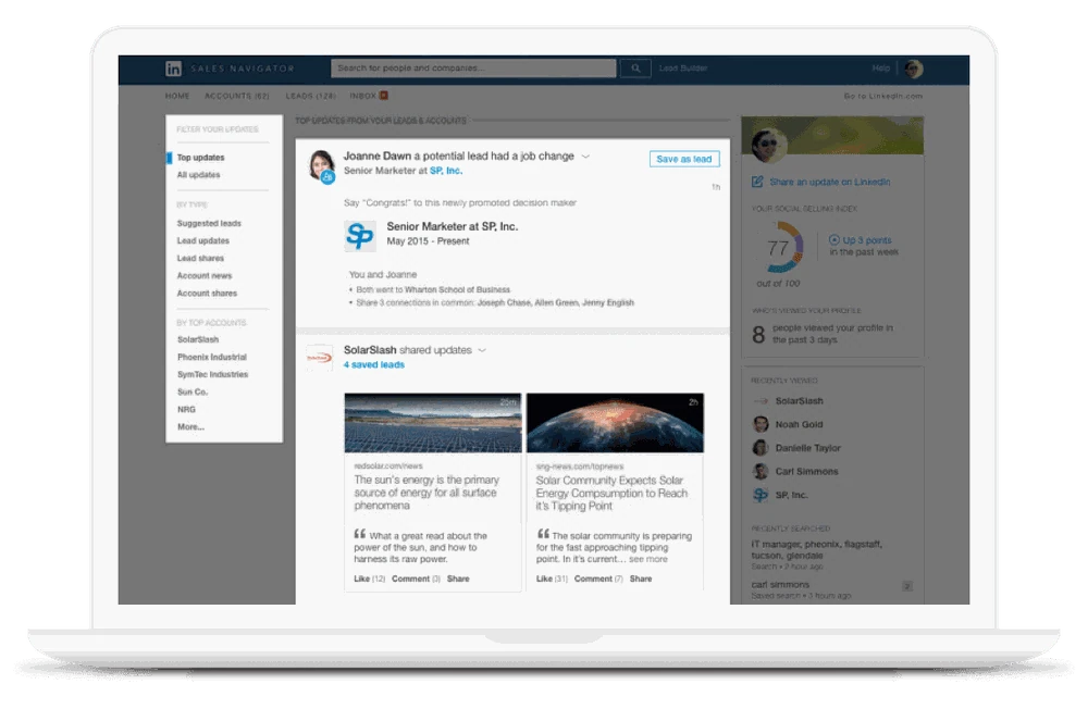 building lead list on linkedin sales navigator