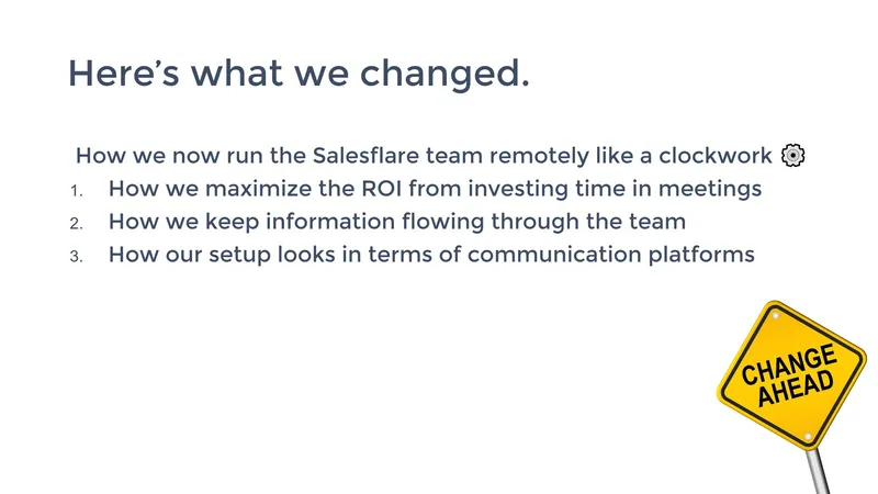 Список изменений в Salesflare после перехода команды на полностью удалённую работу