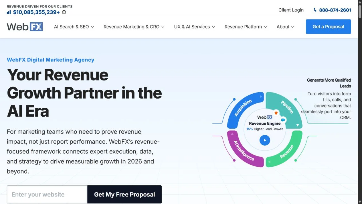 WebFX homepage