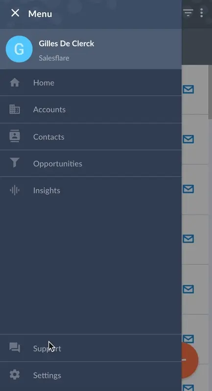 Responsiv supportfunktion på Salesflare CRM-plattform