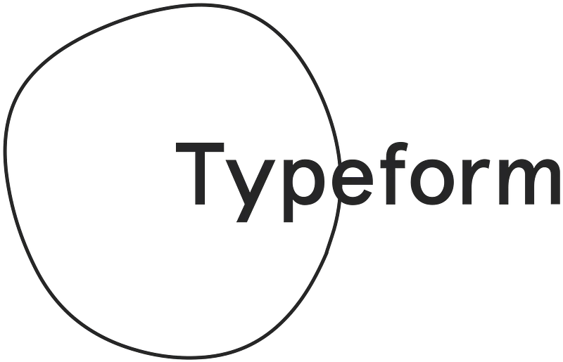 The Typeform logo: the wordmark sitting half inside a hand-drawn, slightly wobbly circle