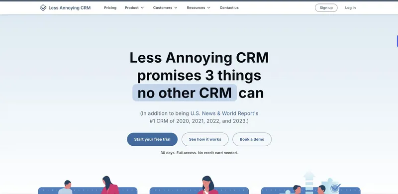 Less Annoying CRM homepage