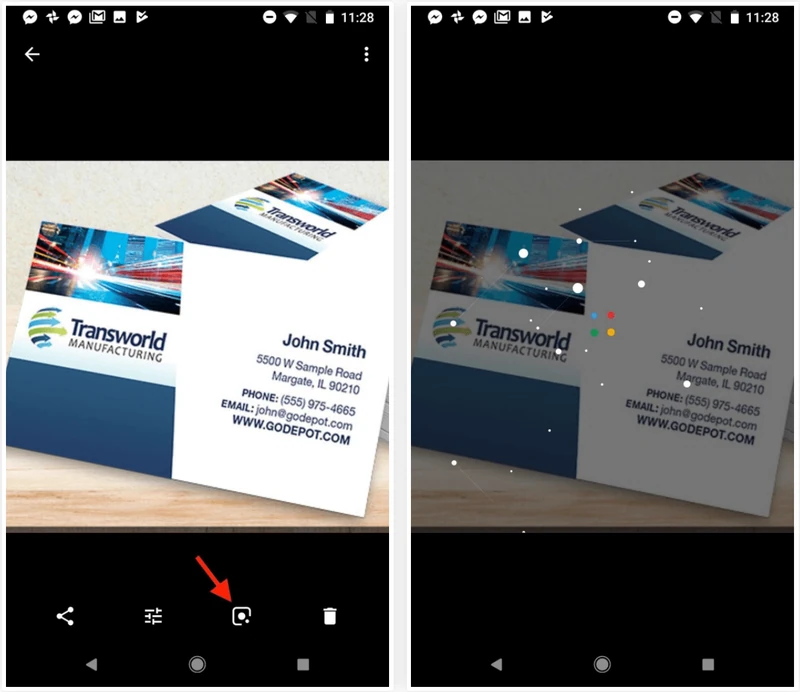 google contacts business scanner