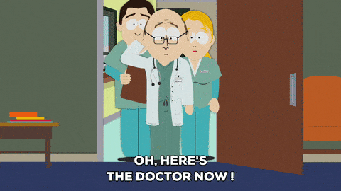 here's the doctor now