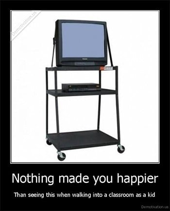 nothing made you happier than seeing this when walking into a classroom as a kid