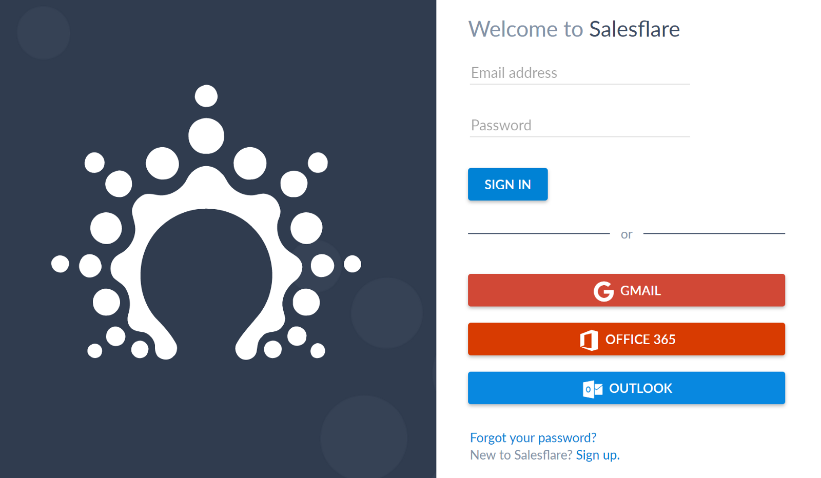 Intégration de la messagerie Salesflare avec gmail, office 365 et outlook