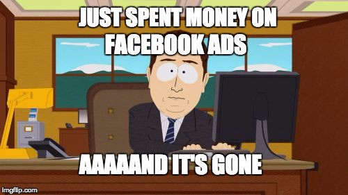 Just spent money on facebook ads and it's gone