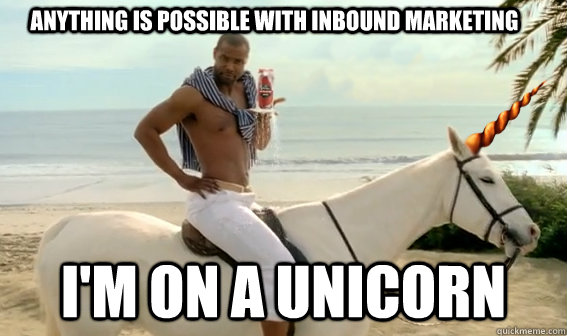 anything is possible with inbound marketing - i'm on a unicorn